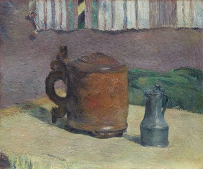 Chope en bois et pichet en métal - Paul Gauguin