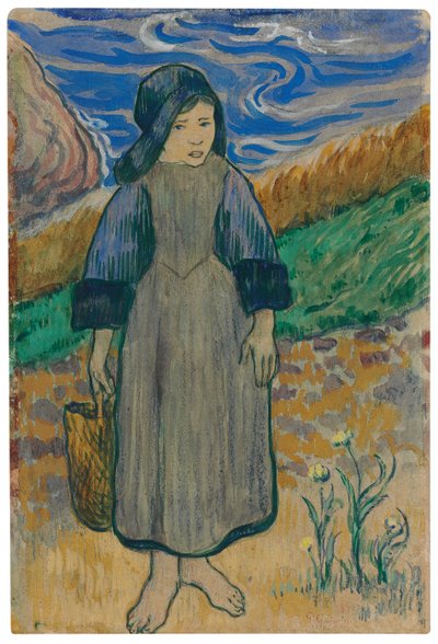 Jeune Bretonne au bord de la mer, 1889 - Paul Gauguin