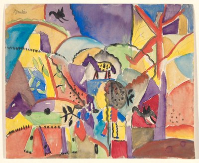 Composition avec des chevaux - Paul Gaulois