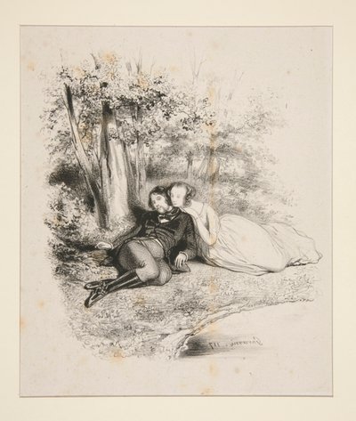 (Dans les bois.) - Paul Gavarni