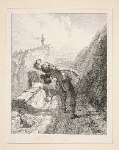 Le chemin creux - Paul Gavarni