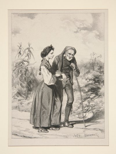 (PIÉTÉ FILIALE.) - Paul Gavarni