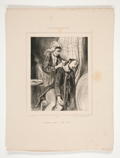 Alcibiade Cliquet a voulu fumer. - Paul Gavarni