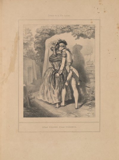 Bras dessus, bras dessous, de la série Scènes de la vie intime - Paul Gavarni