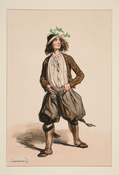 Chevrier. Chapeau de paille. - Paul Gavarni