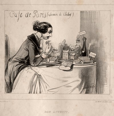 Croquis fantastique : Bon appétit - Paul Gavarni