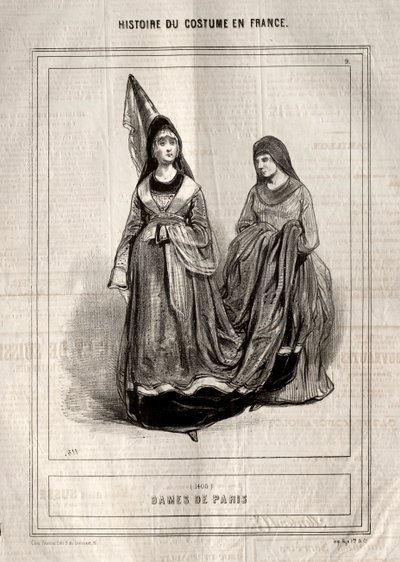 Histoire du costume en France : Dames de Paris - Paul Gavarni
