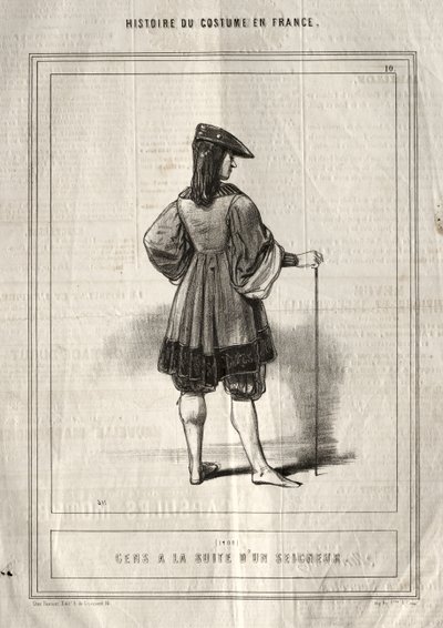 Histoire du Costume en France: Gens à la suite d