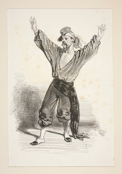 Képi de velours garance. Foulard blanc. ... - Paul Gavarni