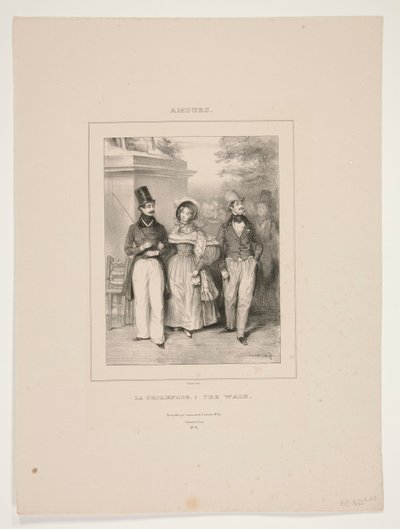La Promenade - Paul Gavarni