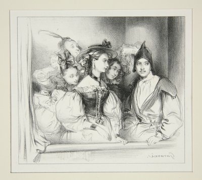 La Loge du Bal - Paul Gavarni