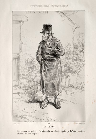 Le Lundi - Paul Gavarni