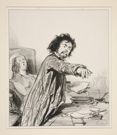 Le Mari dramaturge - Paul Gavarni