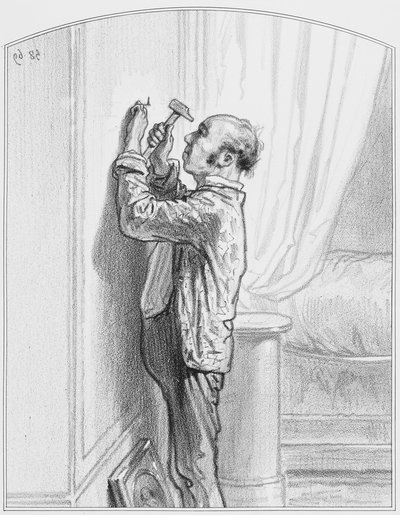 Le portrait de la Prima Donna, Planche 4 de Les Toquades, 1858 - Paul Gavarni