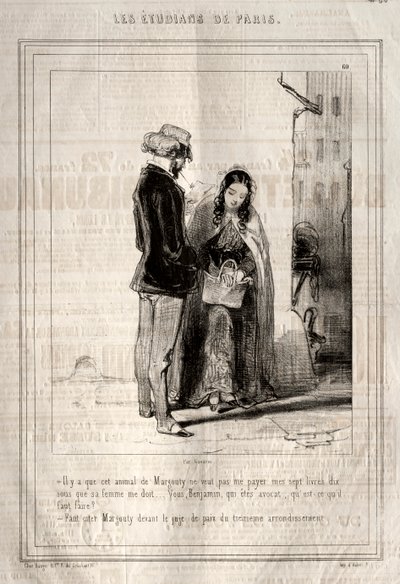 Les Étudiants de Paris - Paul Gavarni