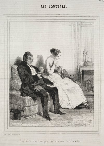 Les Lorettes - Paul Gavarni