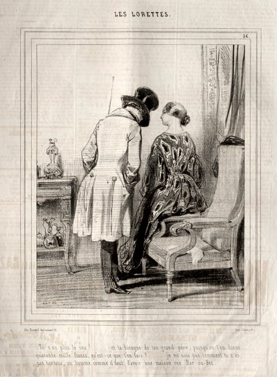 Les Lorettes - Paul Gavarni