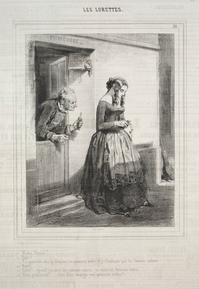 Les Lorettes, 1842 - Paul Gavarni