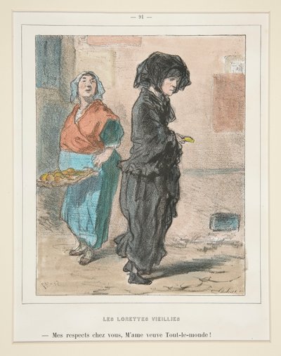 Les Lorettes Vieilles - Paul Gavarni