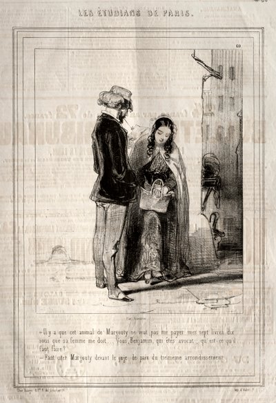 Les Étudiants de Paris, 1842 - Paul Gavarni