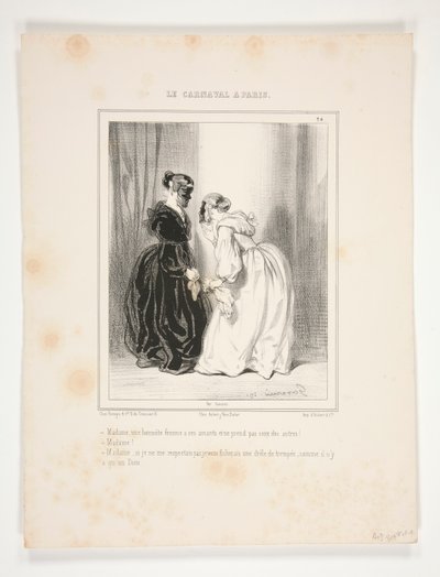 Madame, une honnête femme a ses amants (sic), et ne prend pas ceux des autres! - Paul Gavarni