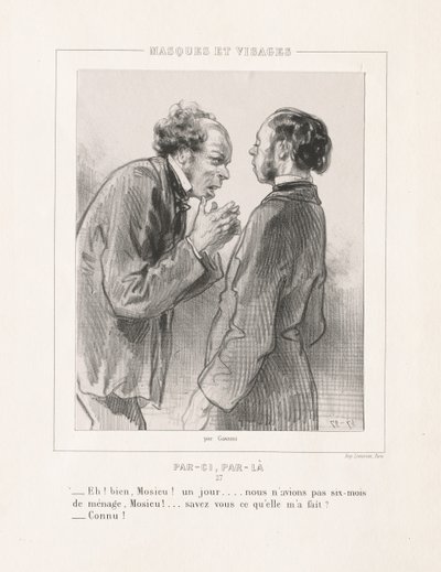 Masques et Visages : Par-ci, Par-là - Paul Gavarni