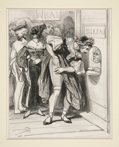 No. 1 - Un cavalier et une dame - Paul Gavarni