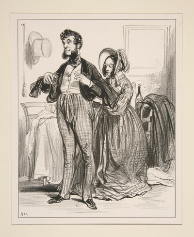 Où allons-nous ? aux Français ? - On joue Molière ! - Paul Gavarni