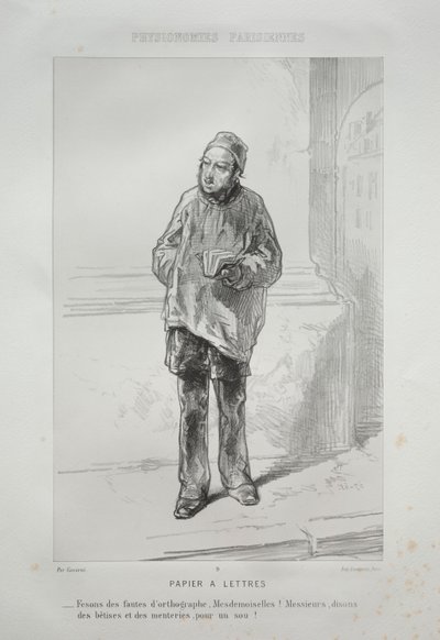 Papier à lettres - Paul Gavarni