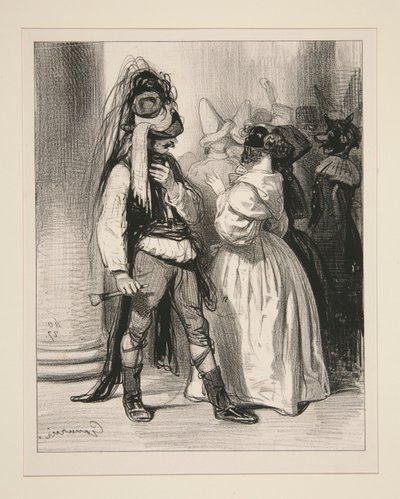 Pauvre Elvire, emportée aux flots du bal Musard - Paul Gavarni