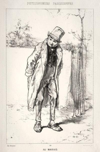 Physionomies parisiennes: Au Marais, 1869 - Paul Gavarni
