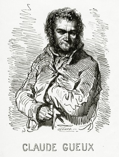 Portrait de Claude Gueux, 1834 - Paul Gavarni