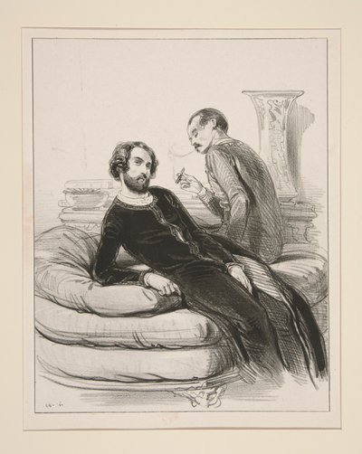 Robes de chambre de Humann, tailleur, rue Neuve-des-Petits-Champs. Chemises de Durousseau. Curiosités de Mombro (sic.) - Paul Gavarni