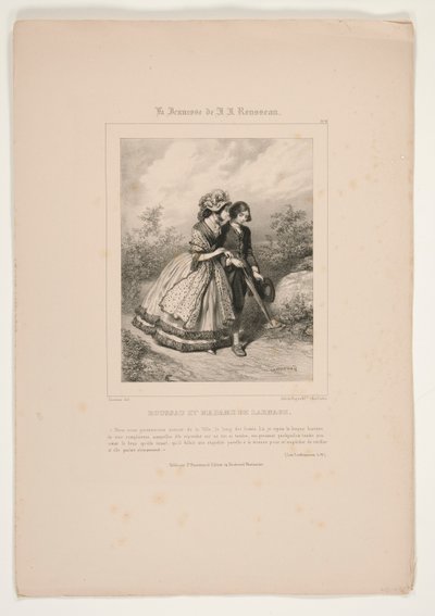 Rousseau et Madame de Larnage - Paul Gavarni