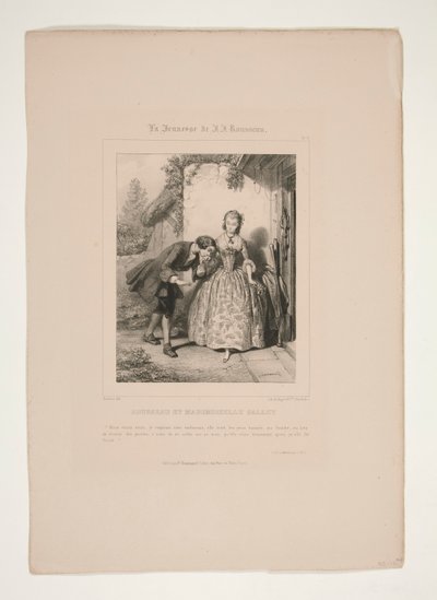 Rousseau et Mademoiselle Galley - Paul Gavarni