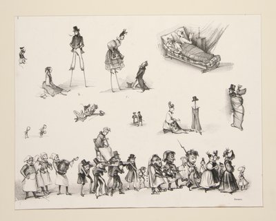 Suite de la Procession du Diable - Paul Gavarni