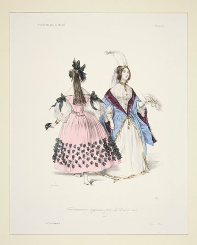 Travestissements originaux pour les bals de 1834 - Paul Gavarni