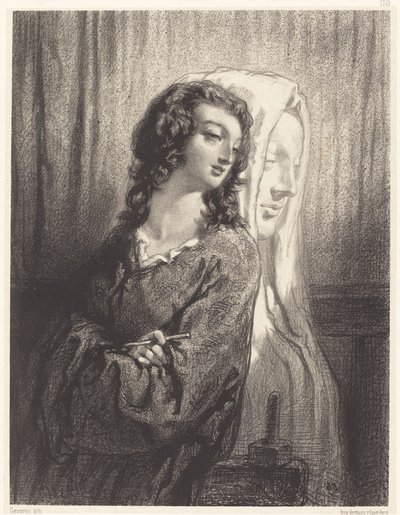 Le modèle et la figure (La sculpture monumentale) - Paul Gavarni