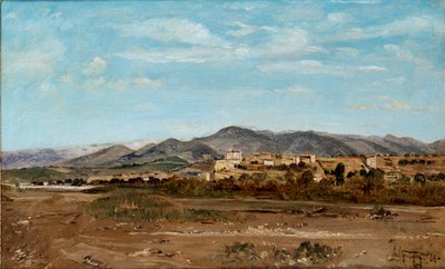 Village de Lauris, dans le Vaucluse sur les rives de la Durance, 1868 - Paul Guigou