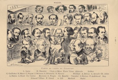 Carte de visite du Charivari, 1867 - Paul Hadol