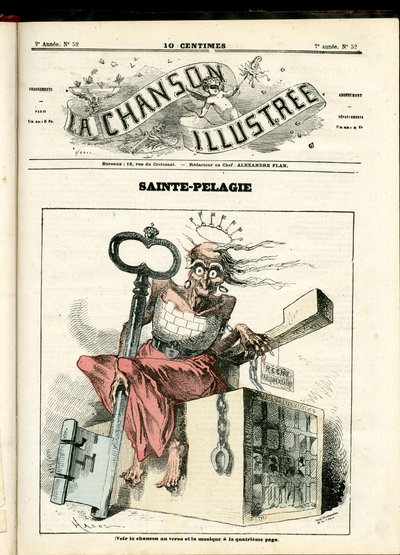 La Chanson illustrée (magazine), numéro 52, Satirique en Couleurs: Sainte Pélagie - Républicain, Prisons, Sainte Pélagie - Illustration par Hadol - Paul Hadol