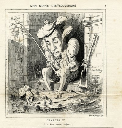 Caricature de Charles IX dans Le Charivari - Paul Hadol
