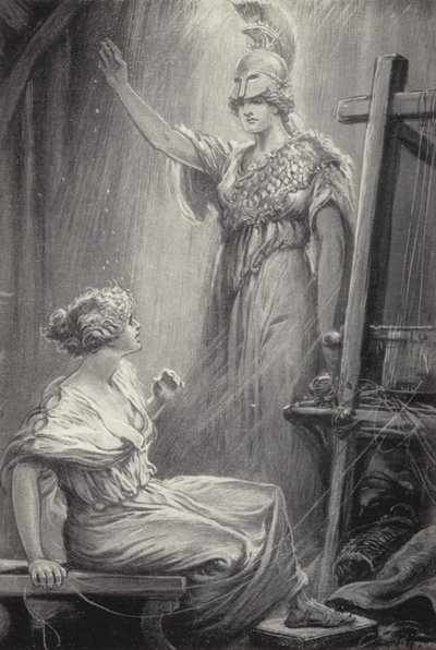 Athéna et Arachné - Paul Hardy