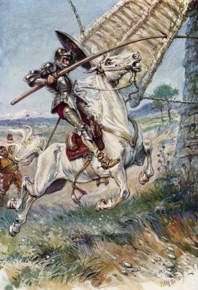 Don Quichotte enfonçant sa lance dans la voile - Paul Hardy