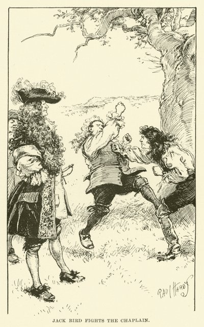 Jack Bird combat le chapelain (gravure) - Paul Hardy