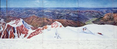 Vue panoramique du sommet du Pelvoux dans le Massif des Écrins, Alpes françaises - Paul Helbronner