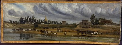 Rives de la Seine à la barrière de la Cunette, près du Champ-de-Mars (1820) - Paul Huet