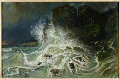 Brisants au large de la Pointe de Granville dans la Manche, 1853 - Paul Huet