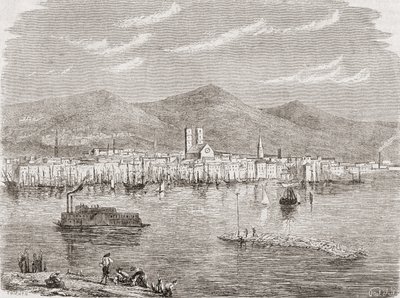 Montréal dans les années 1860, gravé par Auguste Trichon (né en 1814) - Paul Huet