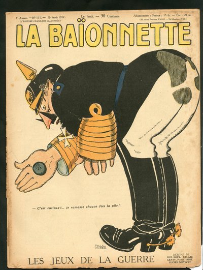 Couverture de "La Baionnette", satirique en couleurs - Paul Iribe